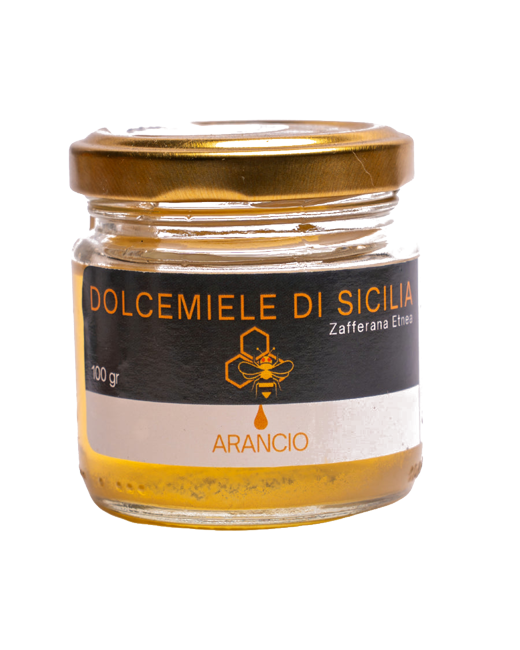 Barattolo da 100 grammi di miele di arancio